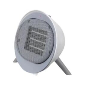 Gray Track Ceramic Small Fan Portable Heater Fast Heating Tip Over Protection